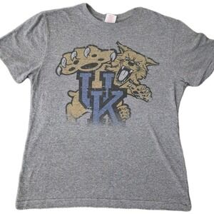 Vintage 80s University Of Kentucky Wildcats Gray T-Shirt Size S Single Stitch